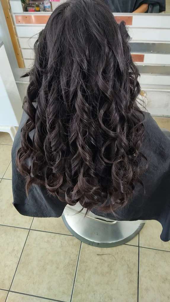 Professional hair styling result